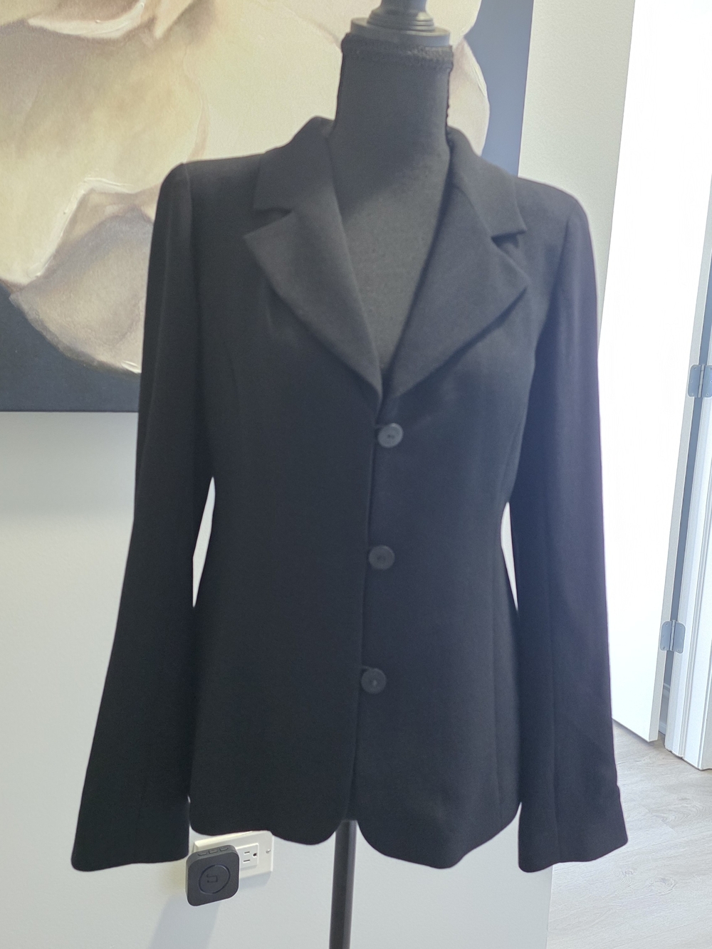 CHANEL Vintage Black Tailored Women's Blazer Jacket